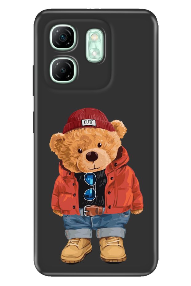Infinix Hot 50I Compatible Case Patterned Tpu Silicone Printed Teddy Bear