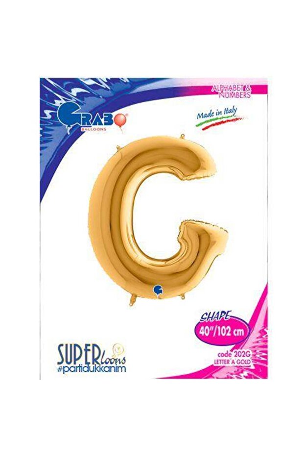 G - Letter Foil Balloon Gold (100 cm)