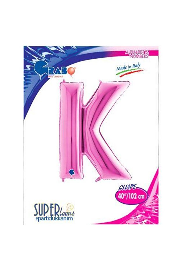 K - Letter Foil Balloon Pink (100 cm)