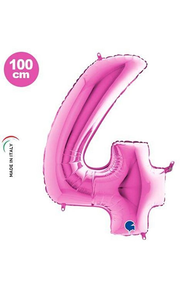 بالون فويل وردي 100 سم - 4 أرقام