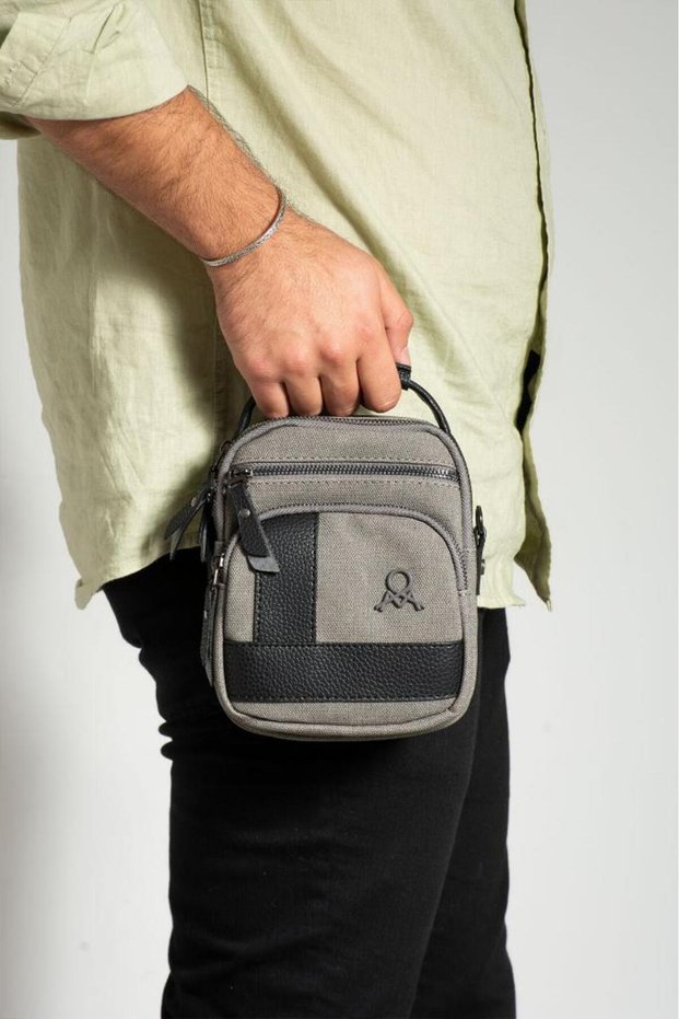 Men's Messenger Bag Hand Holding Shoulder Bag 18*12 cm Crossbody Bag Mega Bag Canvas Fabric