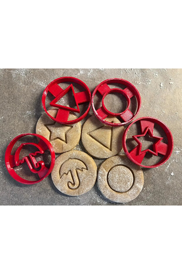 Squid Game Cookie and Dangola Candy Sculpting Mold 4 Pieces