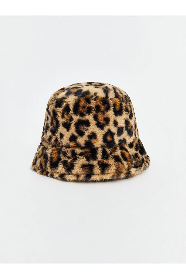 Lcwk Leopar Desenli Kadın Bucket Şapka - 1