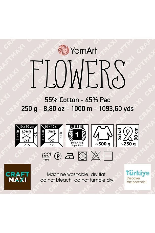 Flowers - Ebruli El Örgü İpi Ebruli-262 - 7