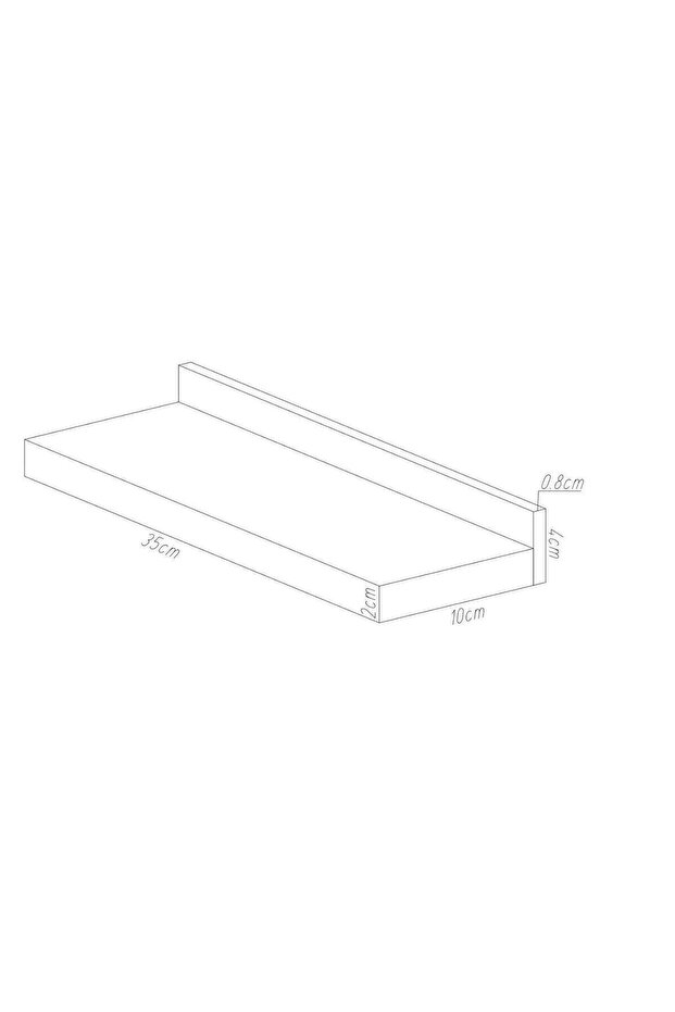 Ahşap Tekli Raf - 4