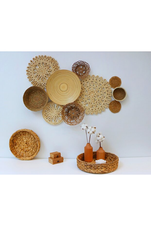 Hasır duvar seti tablo - 1