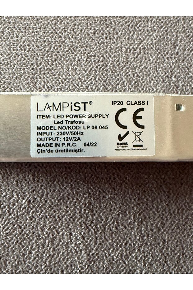 Şerit slim led trafosu 12 volt 2 amper - 3