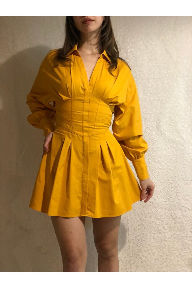 Korseli Mini Elbise - 3