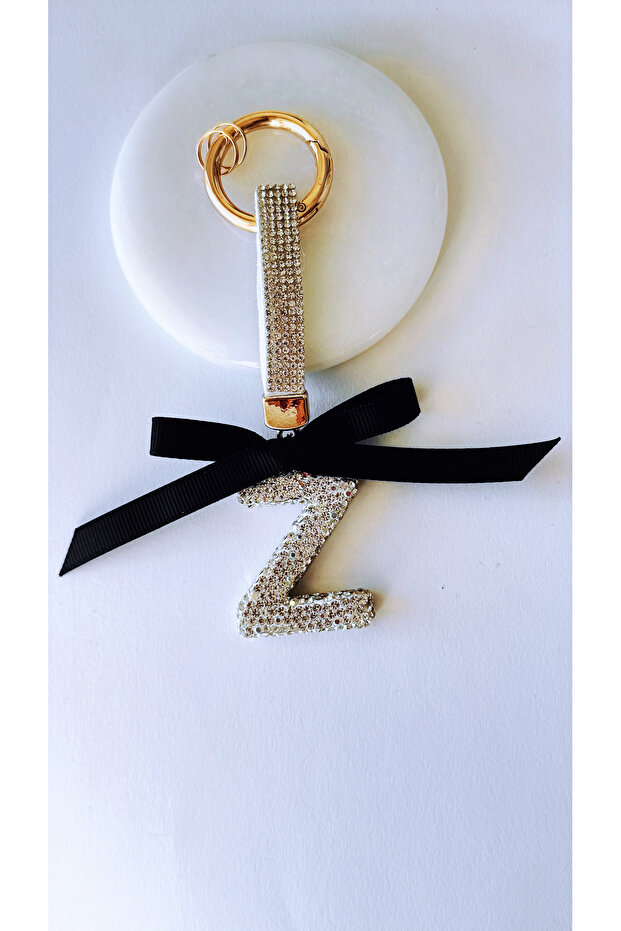 Zircon Stone Bag Charm “Z”