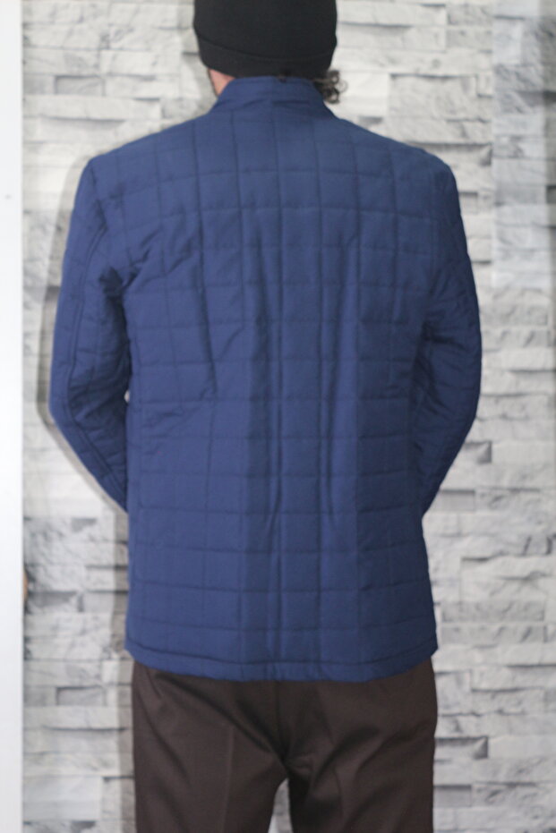 Men's Blue Hooded Coat