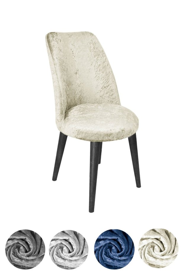 Velvet Fabric Oval Chair Cover, Chair Cover 6 Pieces