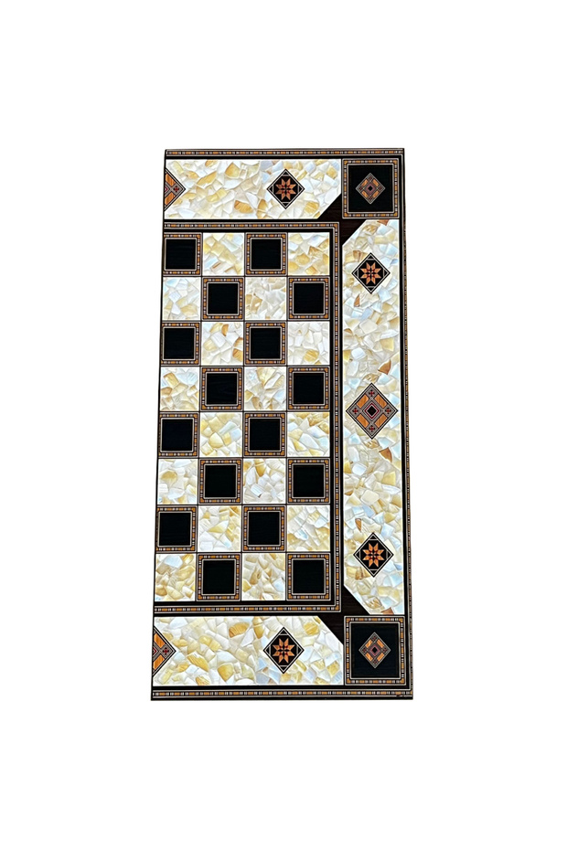 Marble Marble Patterned Coating Backgammon Medium Size 44 X 44 cm - 4