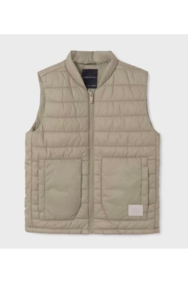Boy's Summer Thin Puffy Vest 6342 Beige