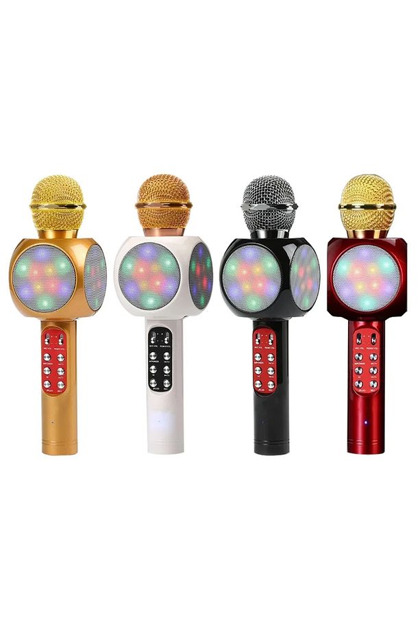 Karaoke Mikrofon , Bluetooth Özellikli  Çocuk Mikrofonu Karaoke Işıklı Mikrofon - 4