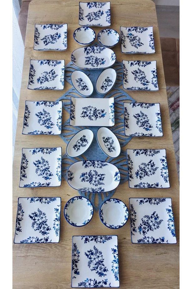 Jasmine Pattern 12 Kişilik 23 Parça Kahvaltı Takımı - 1