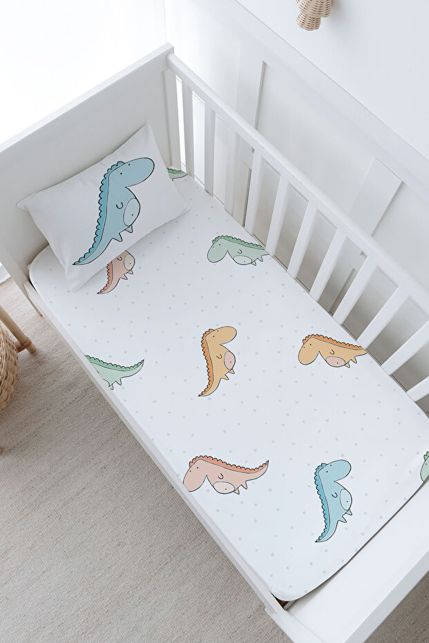 Mother's Side Crib Elastic Sheet Set - Iconic Series - Colorful Dinosaurs