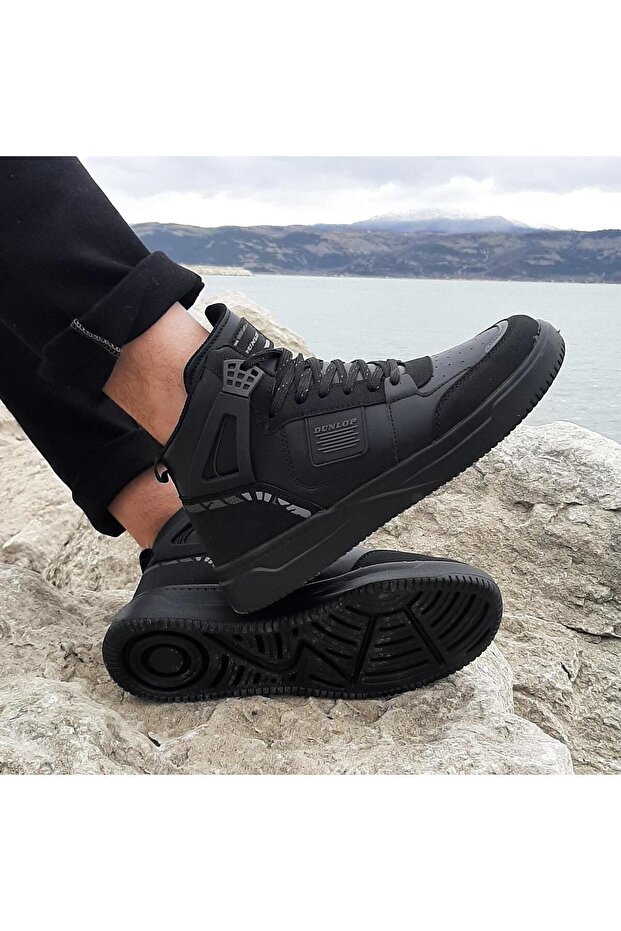2238-2243 Black, Fuspeted Orthopedic High Top Basket Sneakers