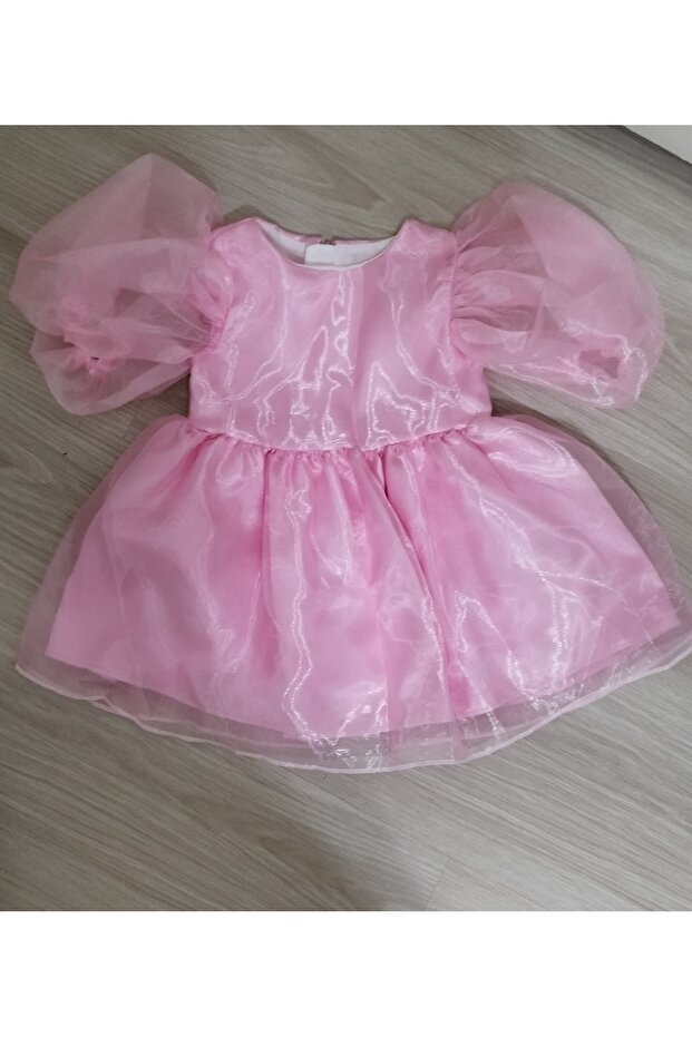 Pembe parlak elbise - 1