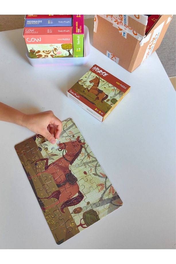 Çiftlik Sevimli At Mini Puzzle | 40 Parça | 4 Yaş - 6