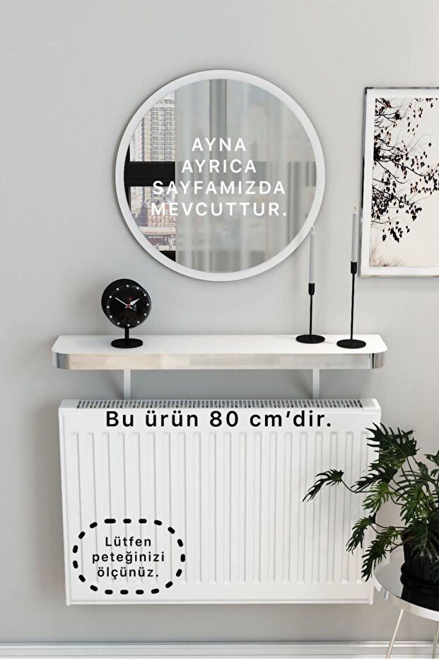 Petek Üstü Uçan Raf & Dresuar Duvar Montajsız Kalın Kenar 80 Cm - 1