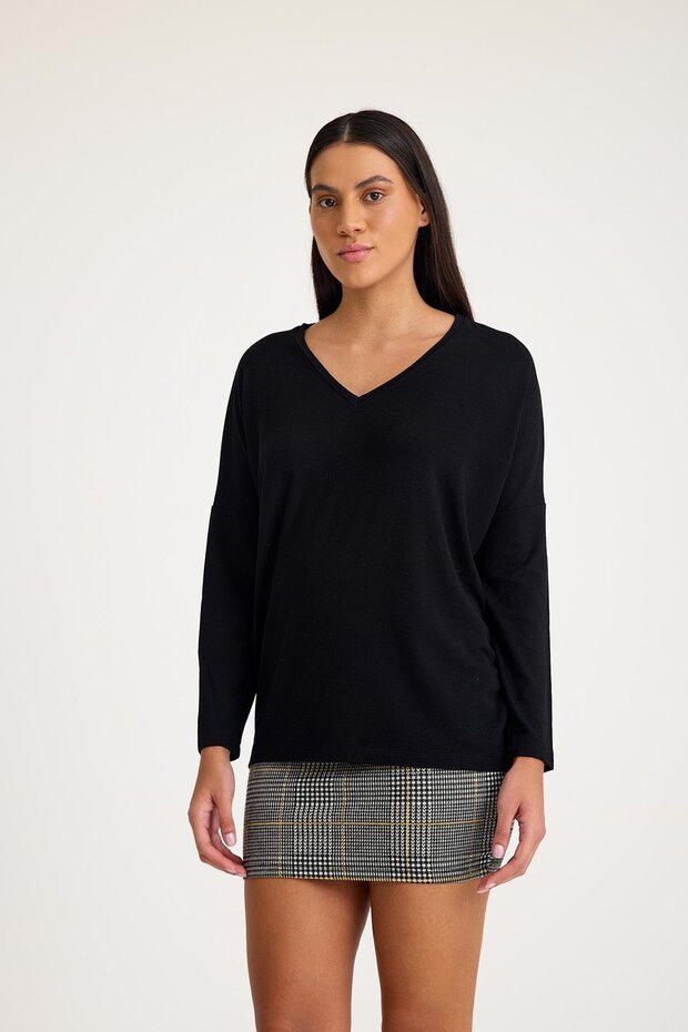 V Yaka Yarasa Kol Basic Triko Kazak - 2