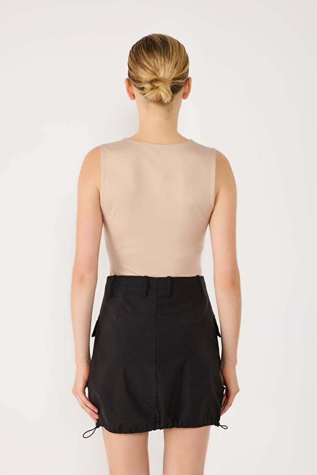 Ärmellose Bluse - 3