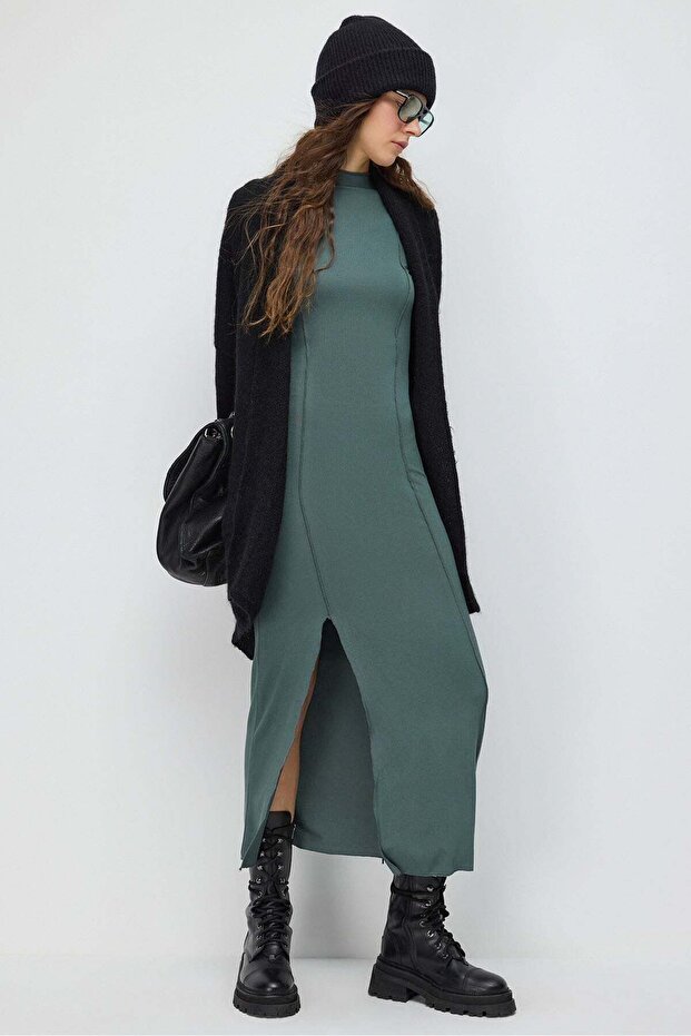 Midikleid mit Schlitz - 6