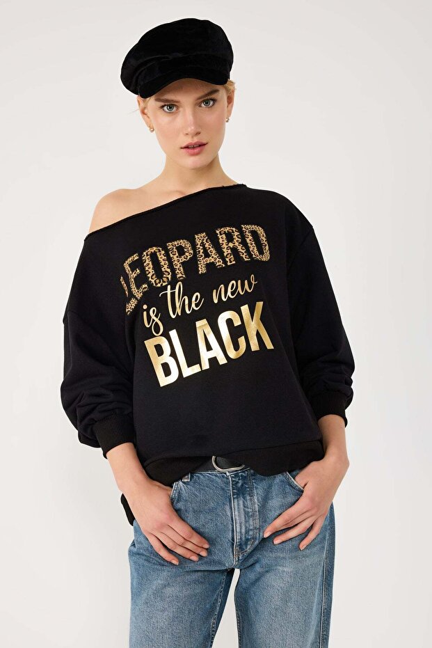 Bedrucktes Basic-Sweatshirt - 1