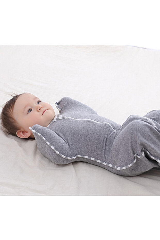 قماط سادة للأولاد الصغار - رمادي - 3