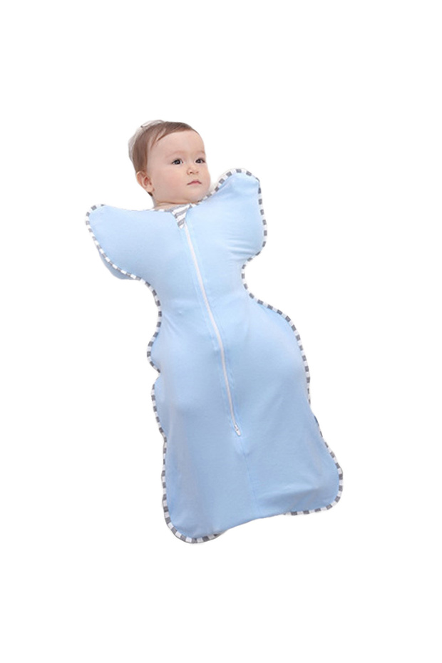 قماط سادة للأولاد الصغار - أزرق - 4