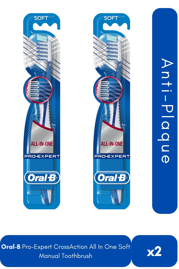 Manual Toothbrush | Pro-Expert CrossAction All In One | Soft | 2 pcs