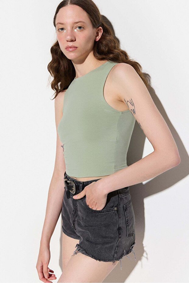 Ärmellose Basic-Bluse - 1