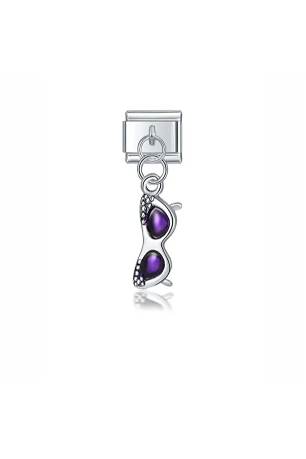 Italian Embroidered Glasses Bracelet Charm