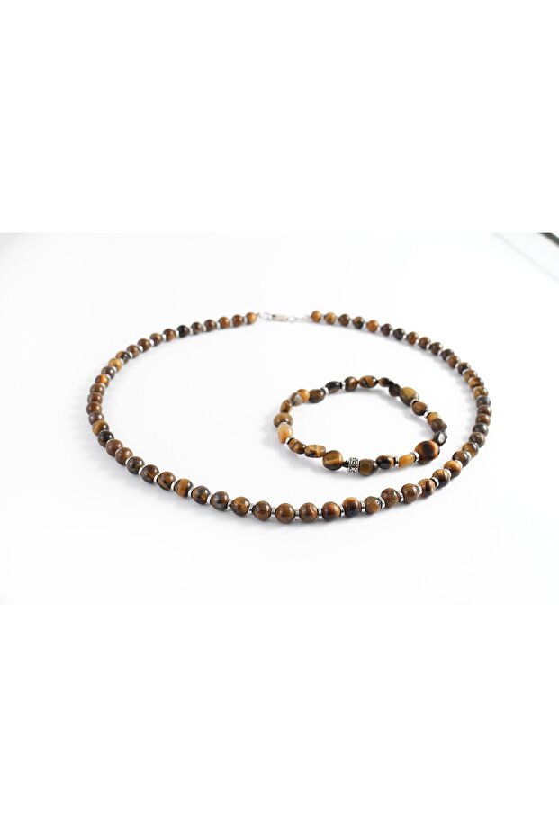 Kaplan Gözü Taşlı Kolye - 3