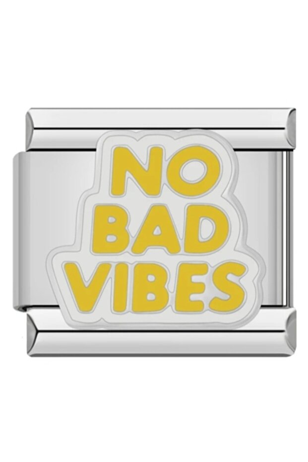 No Bad Vibes - Italian Bracelet Charm
