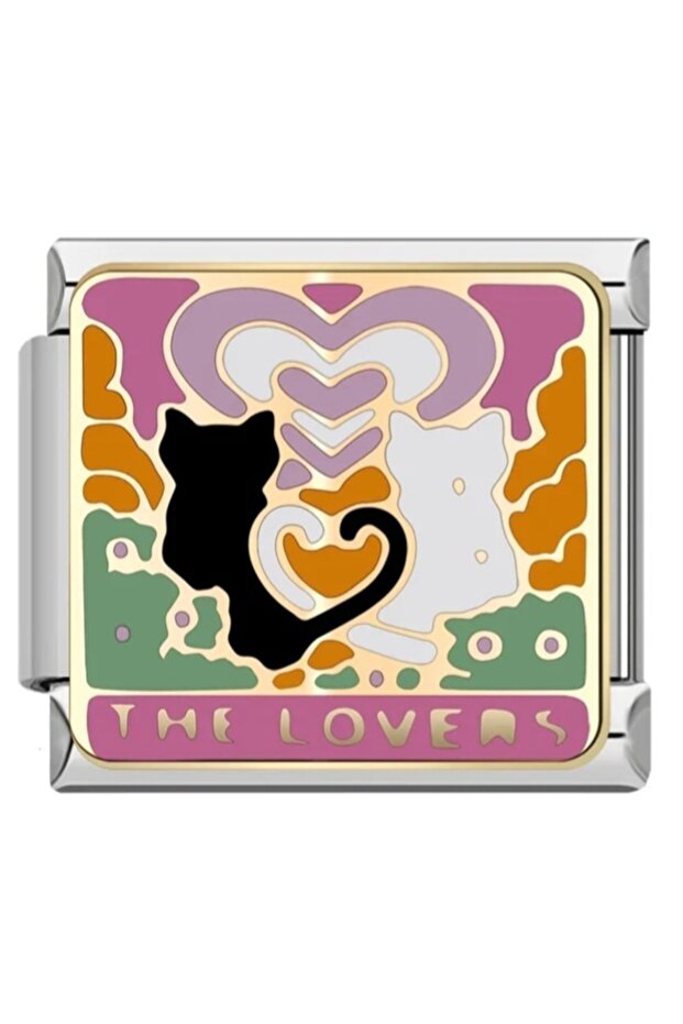 Cat Themed - the Lovers Italian Bracelet Charm