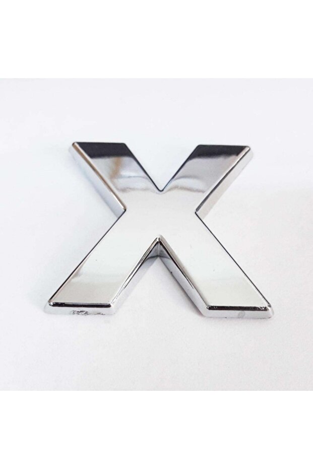 Letter X Villa Type Chrome Adhesive 9 cm Letter