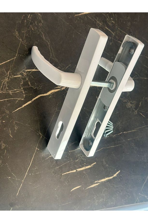 Pvc Pimapen Plastik Kapı Kolu Balkon/tuvalet(WC)/banyo (BAREL YUVALI) / Beyaz 2 Adet - 3