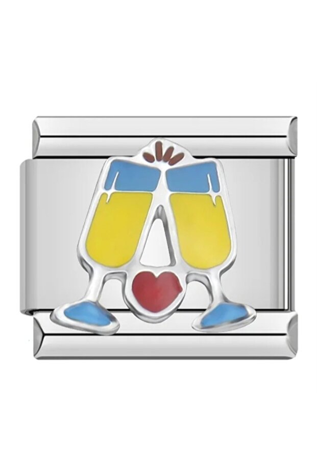 Italian Champagne Glass Bracelet Charm