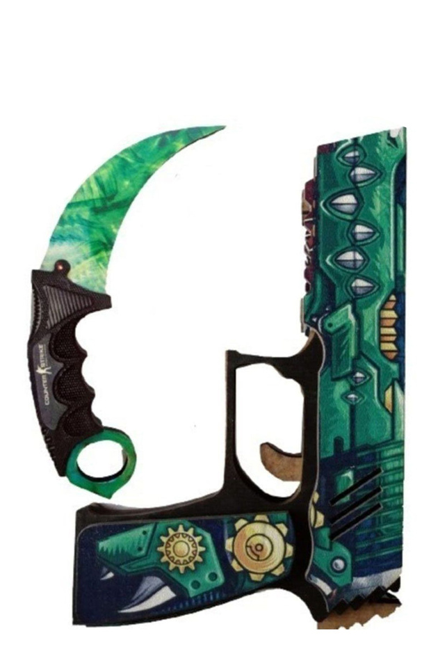 Ahşap Cs-go See You Later Tabanca Ve Gamma Phase2 Karambit Set - 1