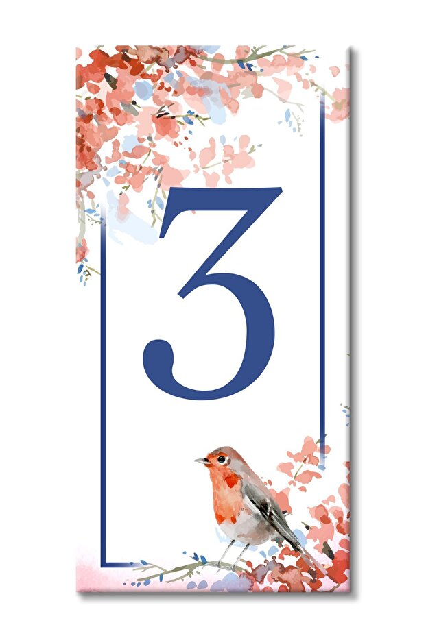 Kuşlu Seramik Kapı Numarası No:3 - 1