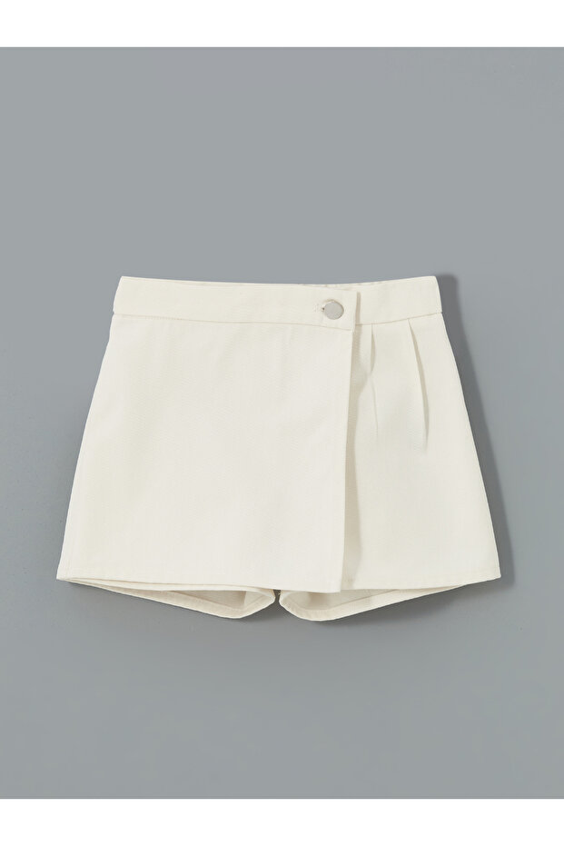Beli Lastikli Basic Kız Çocuk Şort Etek - 1