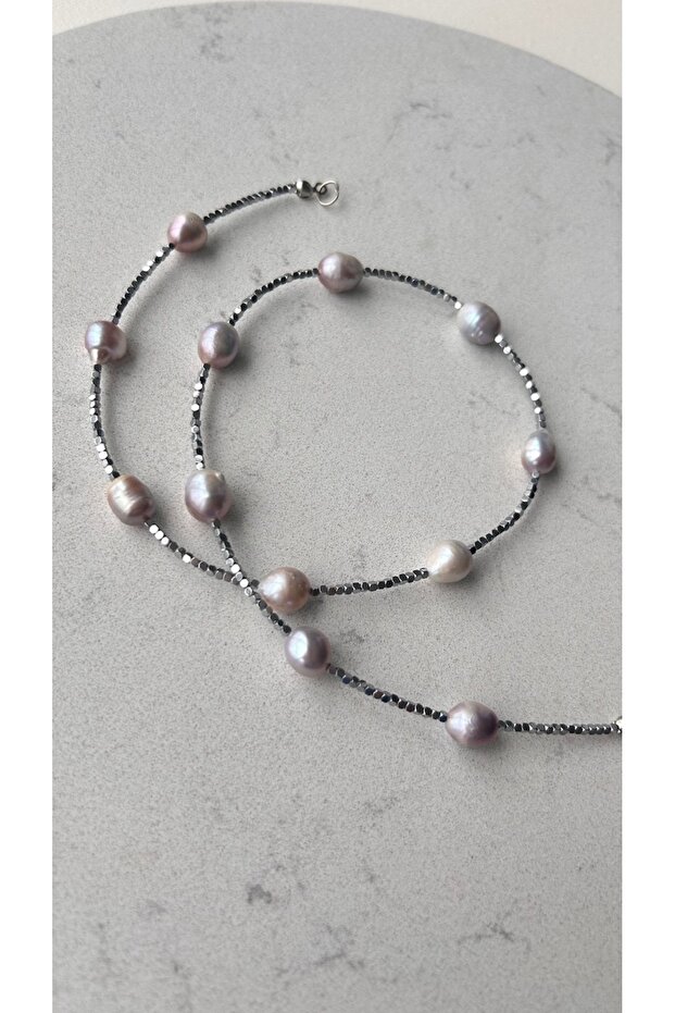 Hematit Incili Kolye - 1