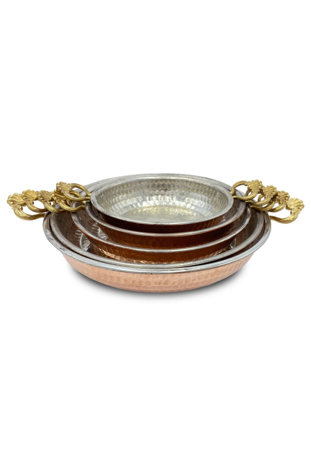 Copper Party Pan 5-Piece Double Handle