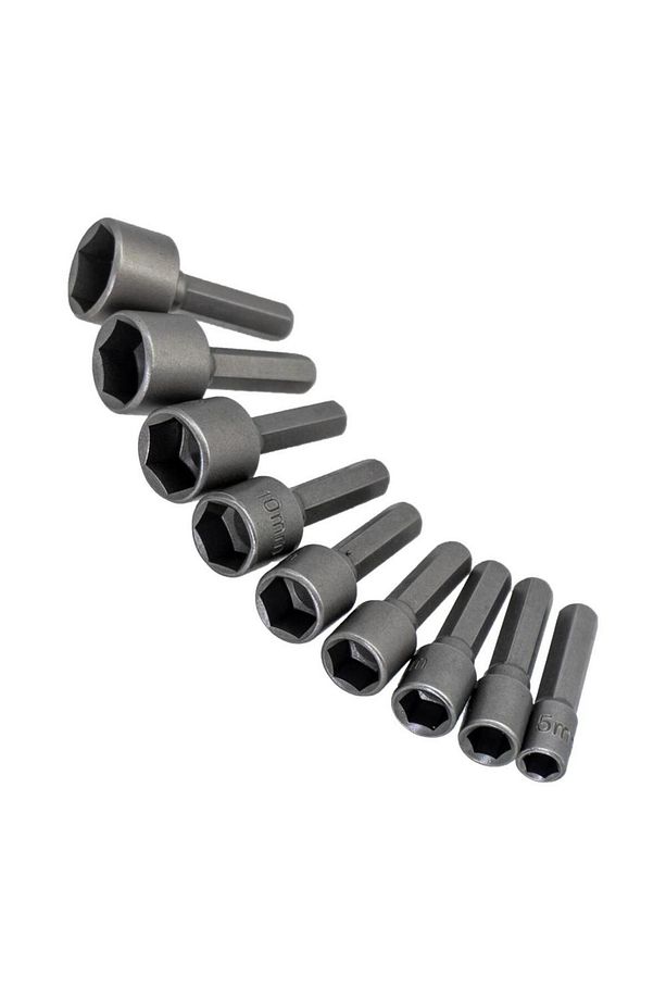 530450 Bits Saplı Lokmalı Somun Adaptörü 5-13mm 9 Parça - 1