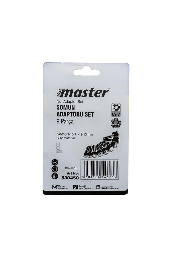 530450 Bits Saplı Lokmalı Somun Adaptörü 5-13mm 9 Parça - 6