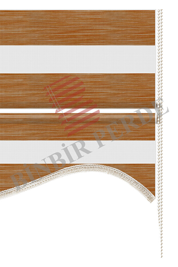 Kahverengi Kırçıllı Dilimli Bambu Zebra Perde - 3