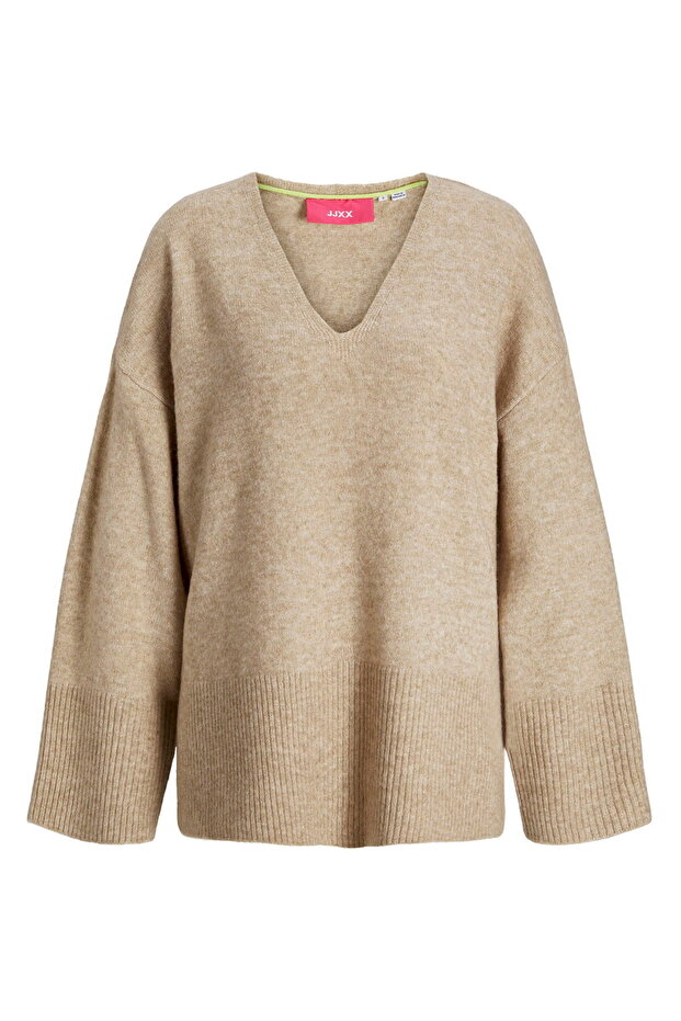 Kadın V Yaka Örme Kazak - Lucca - 5