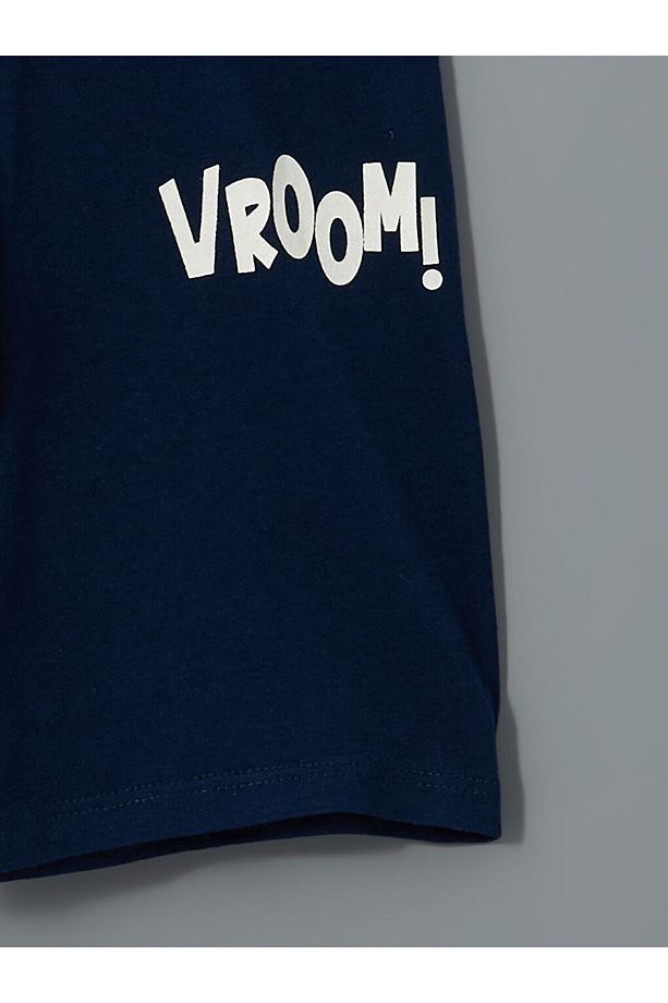 LCW Kids Bisiklet Yaka Erkek Çocuk Şortlu Pijama Takımı - 6