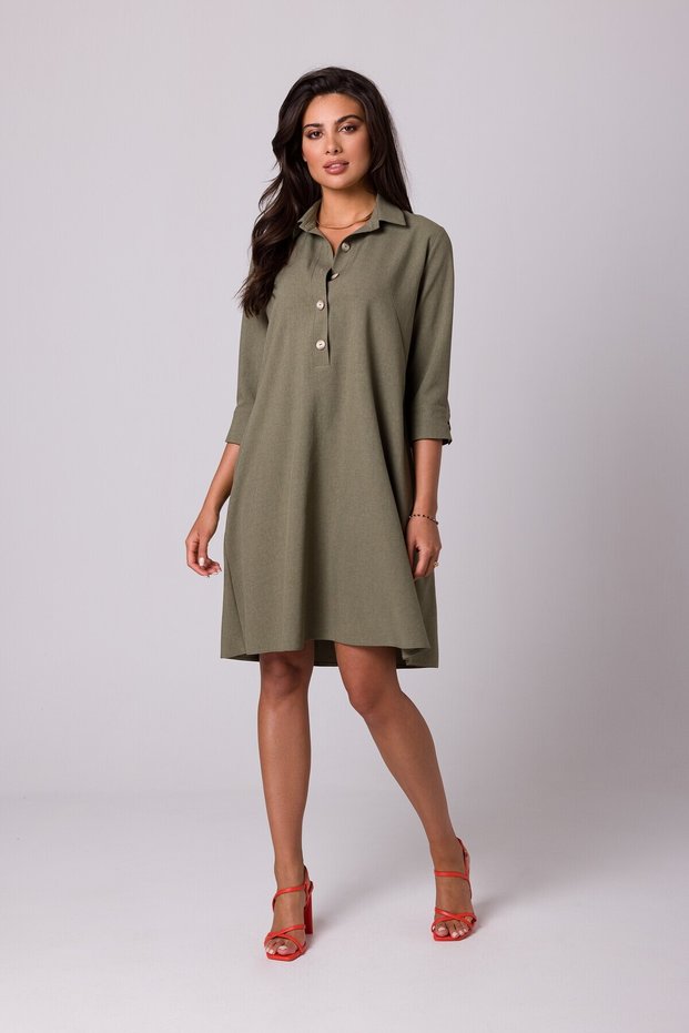 Rochie a-line cu guler